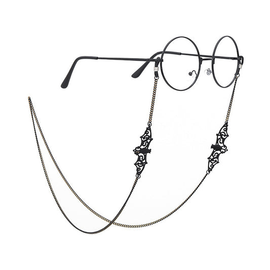 Vintage Metal Bat Reading Glasses Chain
